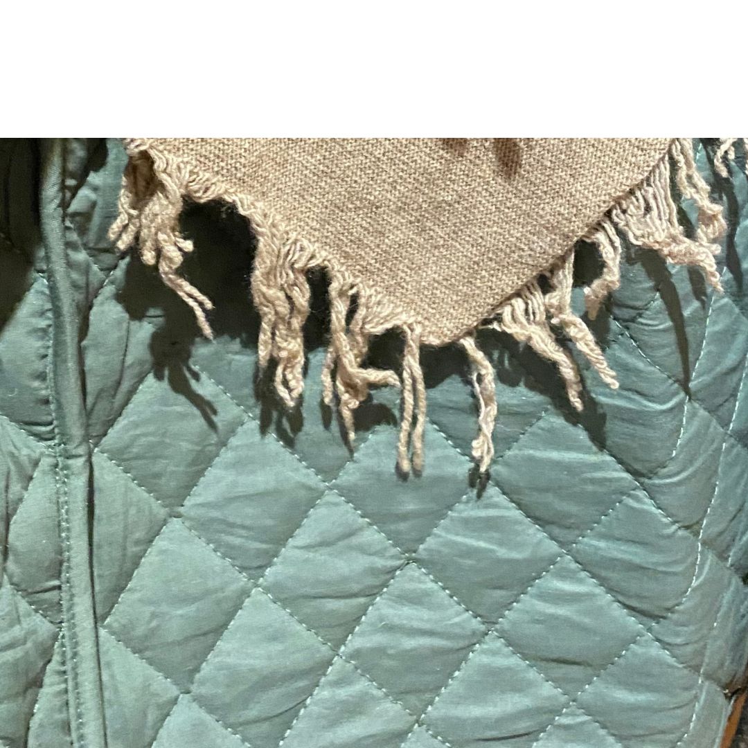 VESTE VERONIQUE MATELASSE KAKI RAYEE MARRON CHOCOLAT